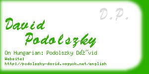 david podolszky business card